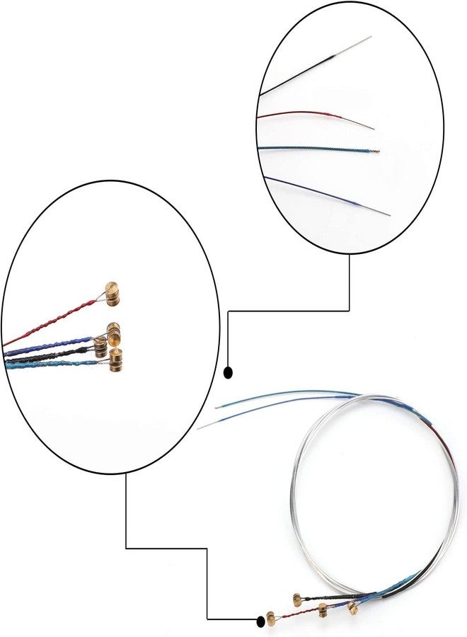 TUOREN 5 Packs of Violin Strings Full Set (G-D-A-E) Universal Strings for 4/4-3/4 Size Violin Stainless Steel Core with Nickel-Plated Ball End - Image 3